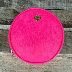 Shiseido Round Fuchsia Cosmetic Bag Pink